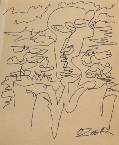 Ossip ZADKINE (1888-1967)
Portrait d'homme
Dessin...