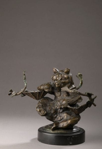 Auguste CAIN (1822-1894)
Ours aux deux coupelles
Bronze...