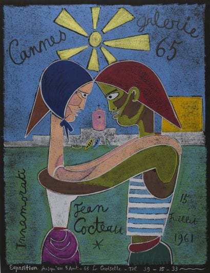 D’après Jean COCTEAU (1889-1963)
Les amoureux,...