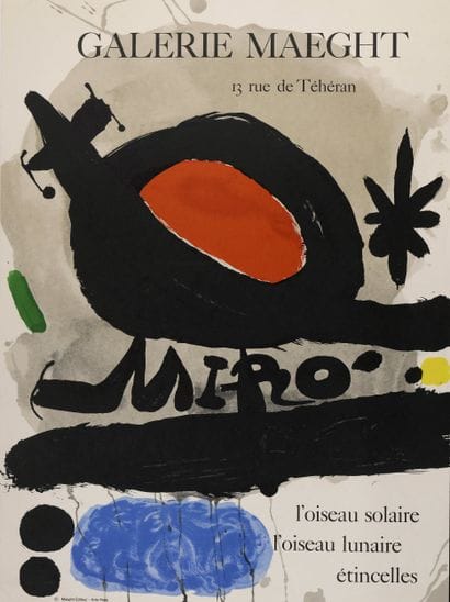 D'après Joan MIRÓ (1893-1983)
L'oiseau solaire,...