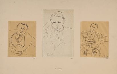 Jules PASCIN (1885-1930)
Portraits d'homme,...