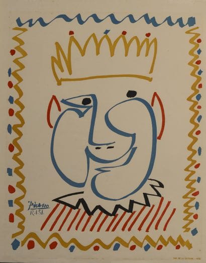 D'après Pablo PICASSO (1881-1973)
Le roi,...