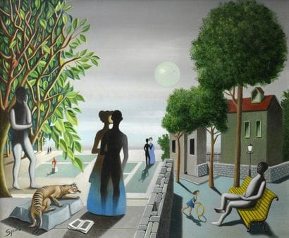 Georges SPIRO (1909-1994)
Nuit surréaliste
Huile...