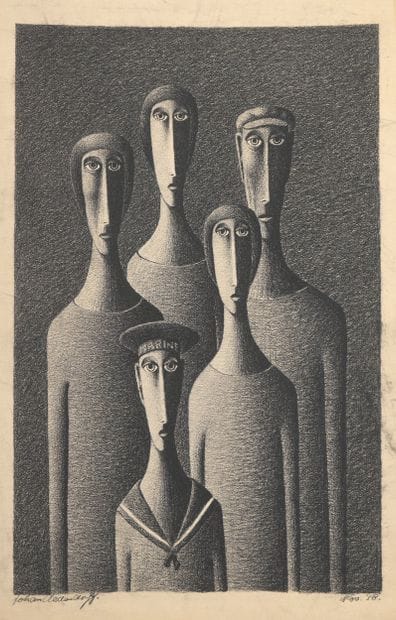 Johan ALDENDORFF (1924-2010)
Famille, 1958
Dessin...