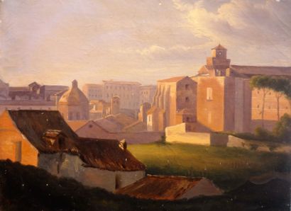 Ecole du XIXème siècle

Vue de Rome

Huile...