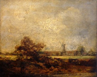 Ecole du XIXème siècle

Paysage au moulin

Huile...