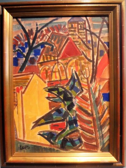 Louis LATAPIE (1891-1972)
Paysage à l'église,...