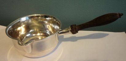 Petite casserole en argent (1er titre 950),...