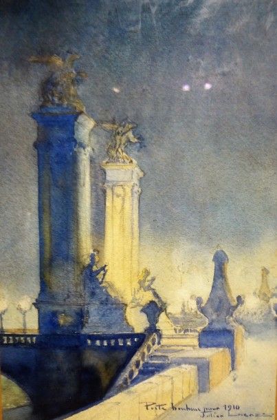Julien LACAZE (1886-1971)

Vue du pont Alexandre...