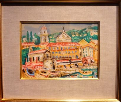 Lucien GENIN (1894-1953)
Port de villefranche

Gouache...