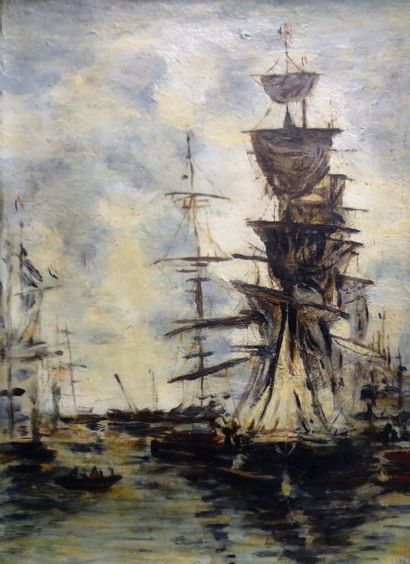 Ecole du XXème siècle

Les voiliers au port

Huile...
