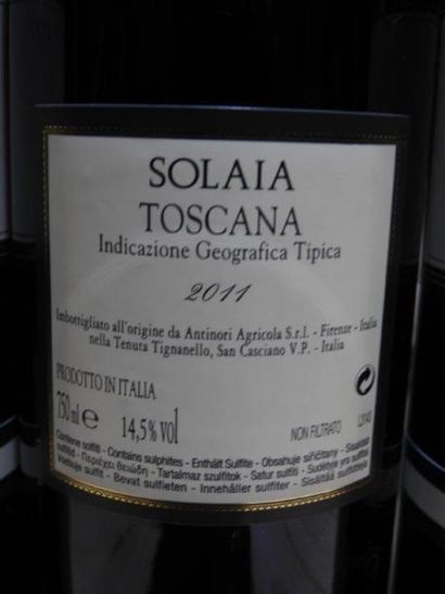 6 B IGT TOSCANA SOLAIA, 2011, Marchesi Antinori...