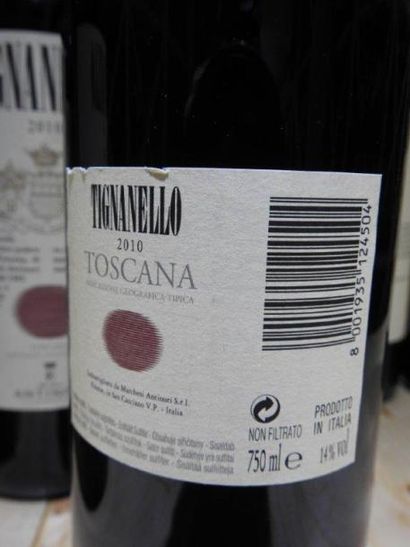 12 B IGT TOSCANA TIGNANELLO, 2010, Marchesi...