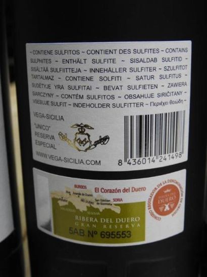 3 B RIBERA DEL DUERO VEGA SICILIA RESERVA...
