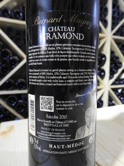 12 B CHÂTEAU GRAMOND, 2010, Haut-Médoc