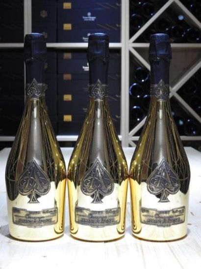 3 B CHAMPAGNE BRUT ACE OF SPADES, NM, Armand...