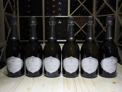 6 B CHAMPAGNE BRUT BLANC DE BLANCS, 2004,...