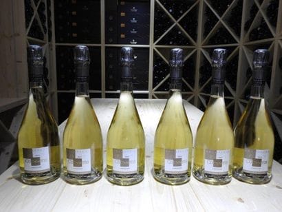 6 B CHAMPAGNE BRUT LES SENS BOISES, NM, ...