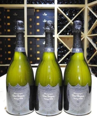 3 B CHAMPAGNE BRUT DOM PERIGNON P2, 1998,...