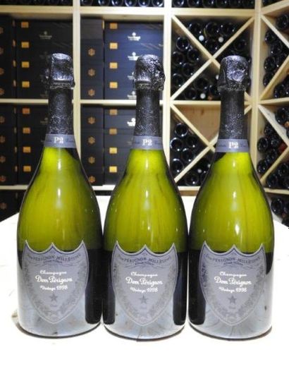 3 B CHAMPAGNE BRUT DOM PERIGNON P2, 1998,...