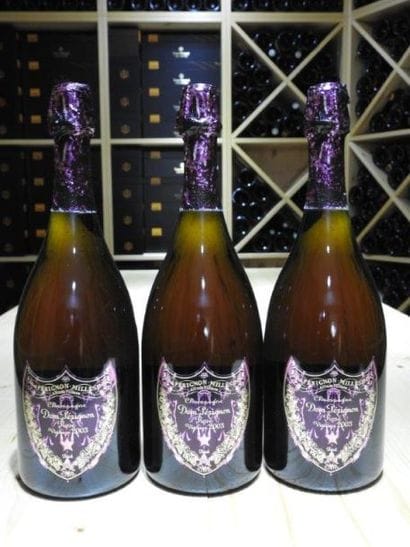 3 B CHAMPAGNE BRUT DOM PERIGNON Rosé, 2003,...