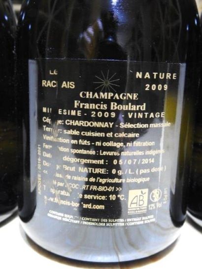 5B CHAMPAGNE BRUT NATURE LES RACHAIS, 2009,...