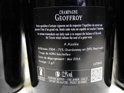 6 B CHAMPAGNE EXTRA BRUT, 2004, Geoffroy...