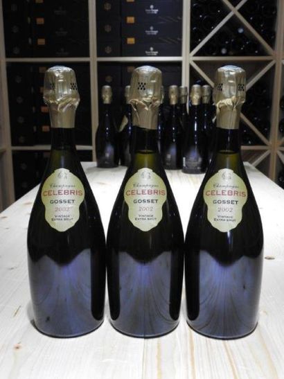 3 B CHAMPAGNE EXTRA BRUT CELEBRIS, 2002,...