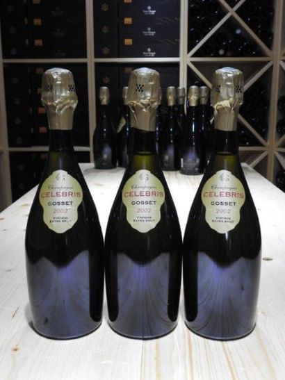 3 B CHAMPAGNE EXTRA BRUT CELEBRIS, 2002,...