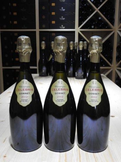 3 B CHAMPAGNE EXTRA BRUT CELEBRIS, 2002,...