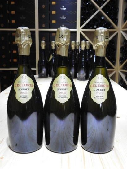 3 B CHAMPAGNE EXTRA BRUT CELEBRIS, 2002,...