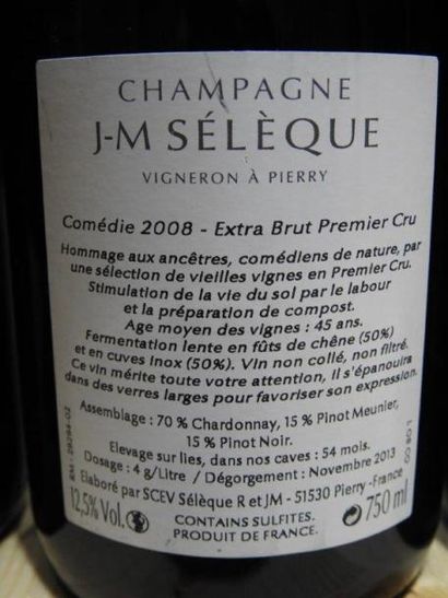 3 B CHAMPAGNE EXTRA BRUT CUVEE COMEDIE, 2008,...