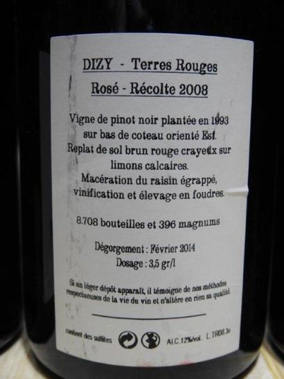 6 B CHAMPAGNE EXTRA BRUT DIZY TERRES ROUGES...