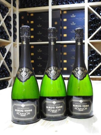 3 B CHAMPAGNE BRUT VINTAGE, 1988, Krug