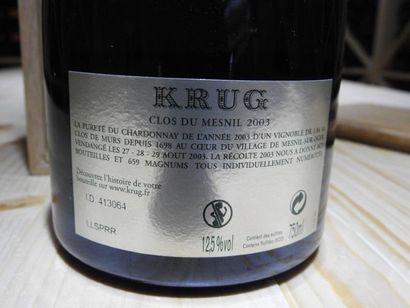 1 B CHAMPAGNE BRUT CLOS DU MESNIL (Coffret...