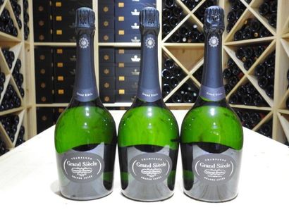 3 B CHAMPAGNE BRUT GRAND SIECLE, NM, Lau...