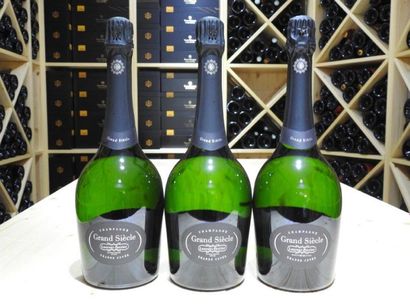 3 B CHAMPAGNE BRUT GRAND SIECLE, NM, Lau...
