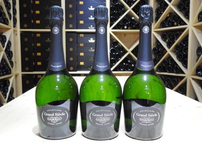 3 B CHAMPAGNE BRUT GRAND SIECLE, NM, Lau...