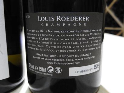 3 B CHAMPAGNE BRUT NATURE STARCK, 2006, Louis...