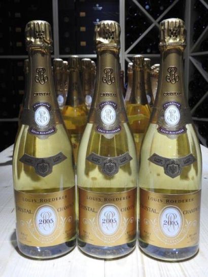 3 B CHAMPAGNE BRUT CRISTAL , 2005, Louis...