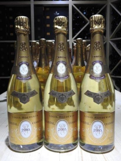 3 B CHAMPAGNE BRUT CRISTAL , 2005, Louis...
