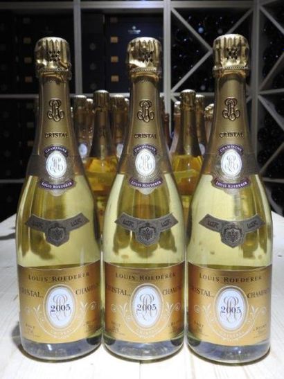 3 B CHAMPAGNE BRUT CRISTAL , 2005, Louis...