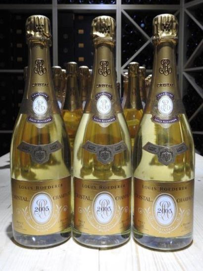 3 B CHAMPAGNE BRUT CRISTAL , 2005, Louis...