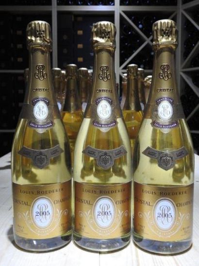 3 B CHAMPAGNE BRUT CRISTAL , 2005, Louis...