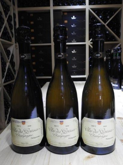 3 B CHAMPAGNE BRUT CLOS DES GOISSES, 2000,...
