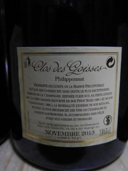 3 B CHAMPAGNE BRUT CLOS DES GOISSES, 2000,...