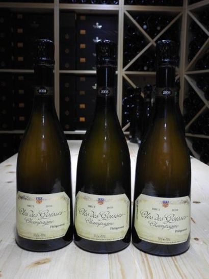 3 B CHAMPAGNE BRUT CLOS DES GOISSES, 2003,...