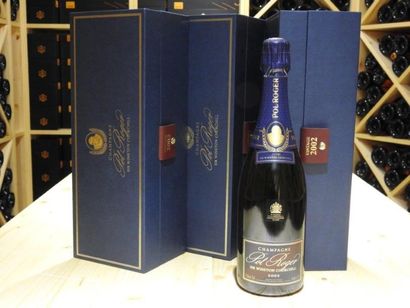 3 B CHAMPAGNE BRUT WINSTON CHURCHILL, 2002,...