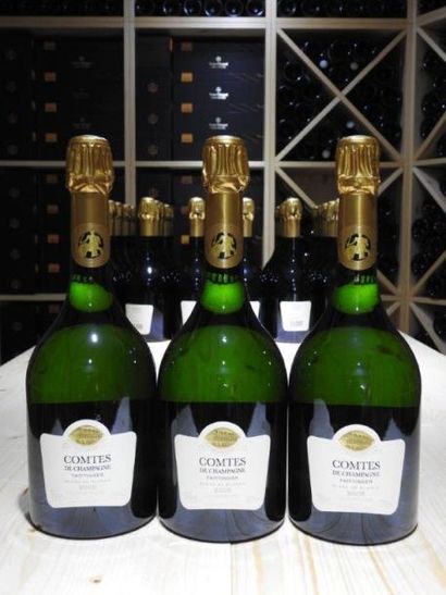 3 B CHAMPAGNE BRUT COMTES DE CHAMPAGNE, 2005,...