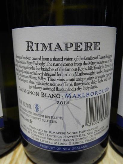 6 B SAUVIGNON BLANC MARLBOROUGH, 2014, Rimapere...